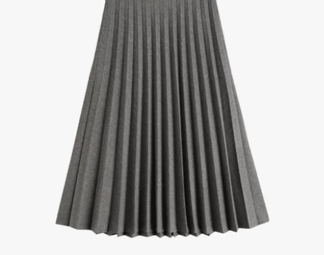 张大奕 百褶半身裙中长款早秋款高腰防走光裙...