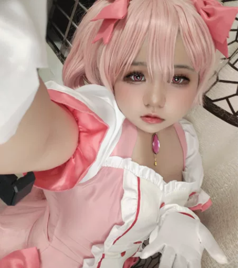 出初兽猫鹿目圆战斗服L码 假发＋衣服配件全...
