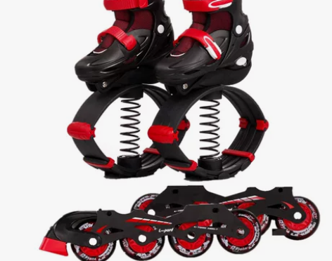 捷豹溜冰鞋儿童初学者弹跳轮滑两用健身旱冰鞋...