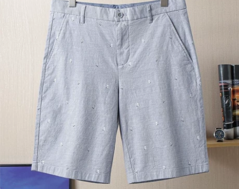 一线大牌！男士灰色五分裤夏季薄款微弹外穿男...