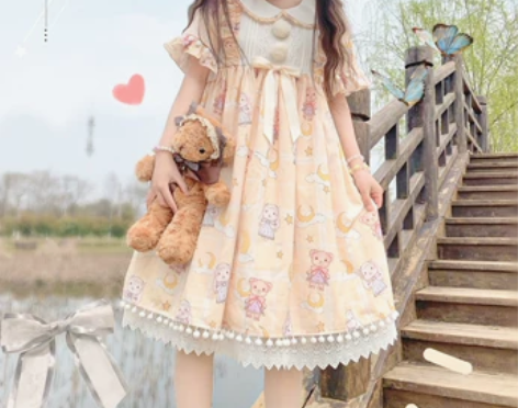 【星未眠】lolita软眠眠春夏短袖op洛...