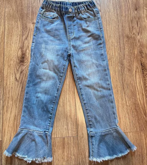 Moomoo 喇叭牛仔裤110 感兴趣的话...