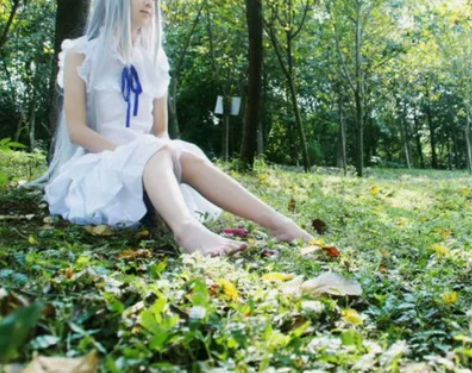 未闻花名本间芽衣子面码cos服装动漫制服c...