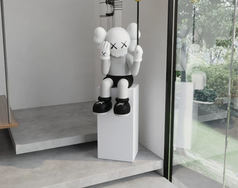 创意暴力熊kaws坐姿公仔芝麻街大型客厅电...