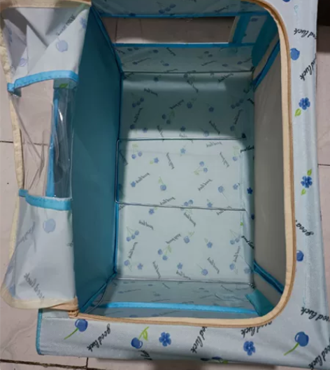 全新的布艺收纳箱，可折叠。 展开的尺寸是5...