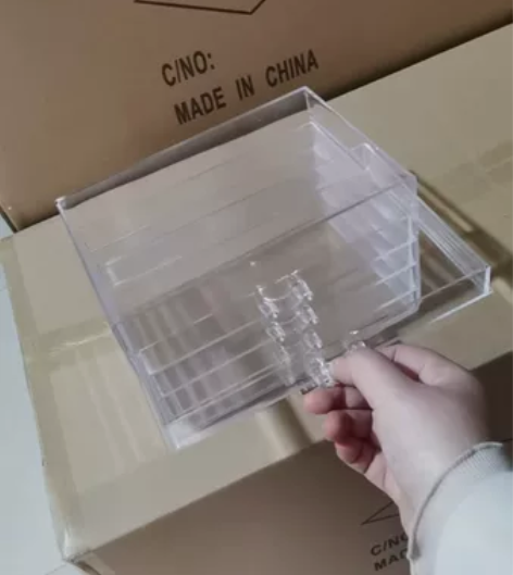 亚克力透明五层抽屉口红刷子粉饼收纳盒淘宝退...