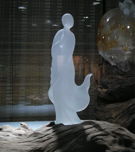 天然白水晶雕刻无相系列，晶体干净无绵无裂，...