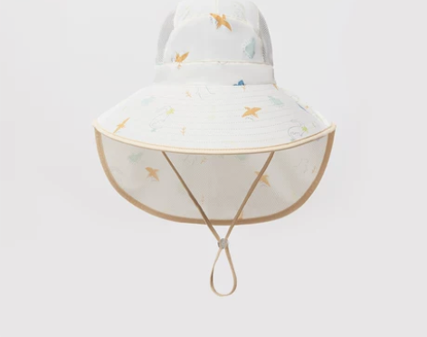 戴维贝拉儿童帽子2022夏季新款宝宝防晒太...