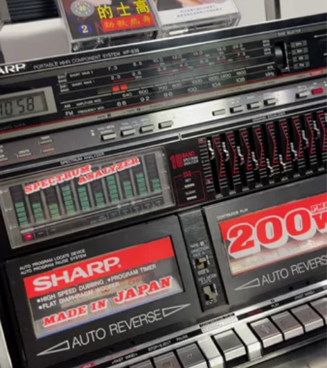 日本原装进口夏普939高端双卡立体声收录机...