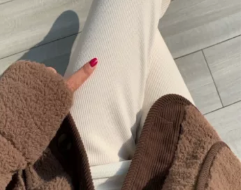 加绒咖色雪尼尔灯芯绒阔腿裤女秋冬宽松垂感拖...