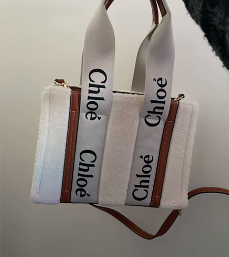 Chloe蔻依 小号毛皮拼接包 托特包 手...