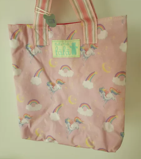 日本fafa 粉色独角兽手拎包手提包 全新...