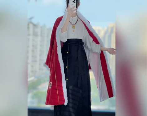 四月天原创玲珑汉服女宋制刺绣对襟长袄立领上...