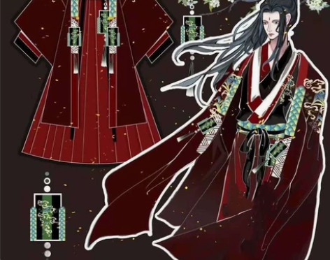 萱惑原创(凌厉)汉服女魏晋男女刺绣同款交领...