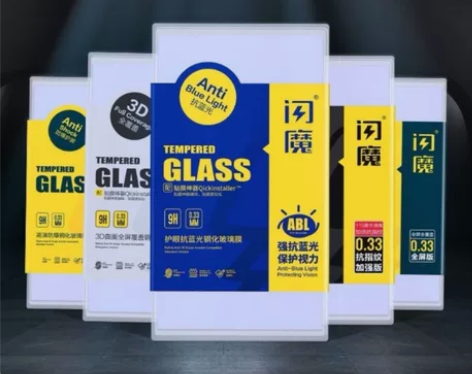 #闪魔 全新正品闪魔适用一加钢化膜蓝光全系...