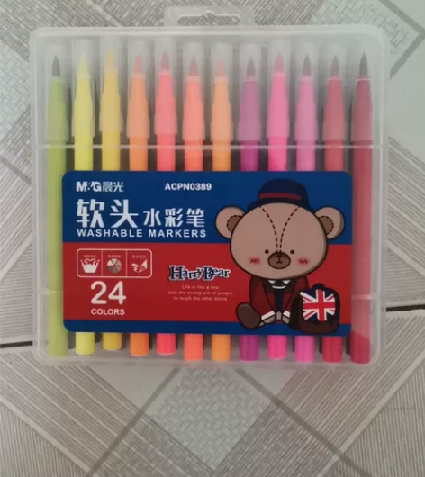 晨光文具水彩笔软头 适用人群：学生 安全标...