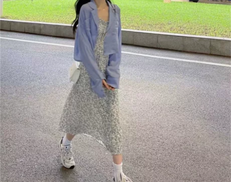 碎花吊带连衣裙女装夏季法式甜美初恋裙子气质...