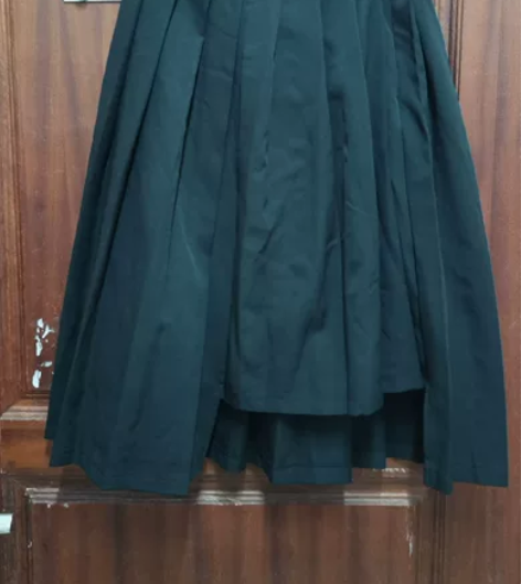 不规则中长裙高腰显瘦A字裙新品韩版遮胯百褶...