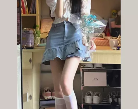 【38活动价】纯欲风辣妹牛仔半身裙女夏季设...