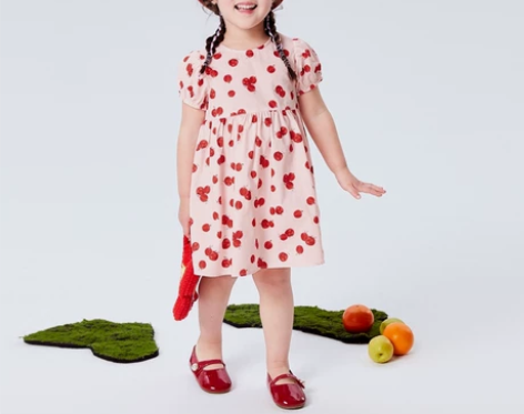 带吊牌迷你巴拉女连衣裙-田园风公主碎花泡泡...