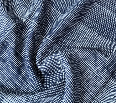 kiya喜屋蓝白市松缩缅小纹 材质：正绢缩...