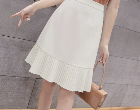 半身裙女夏2020新款a字裙韩版雪纺裙子中...