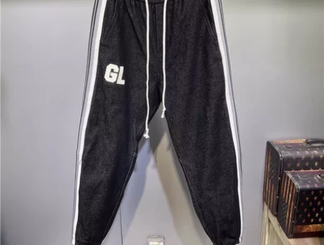 秋冬新款休闲裤男韩版宽松松紧腰系绳弹力小脚...