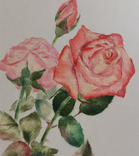 日本回流卡纸贴纸画花卉芸纸工艺画 尺寸24...