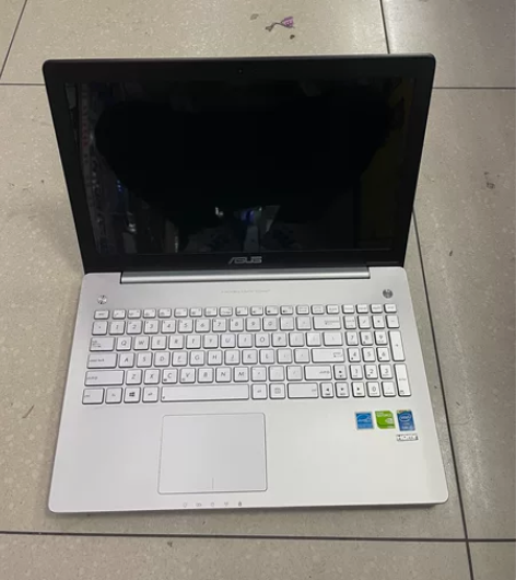华硕N550JV笔记本 全金属外壳 白色背...