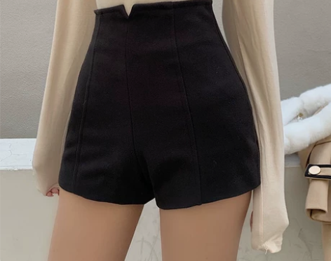 修身短裤女高腰热裤打底春夏百搭靴裤小个子休...