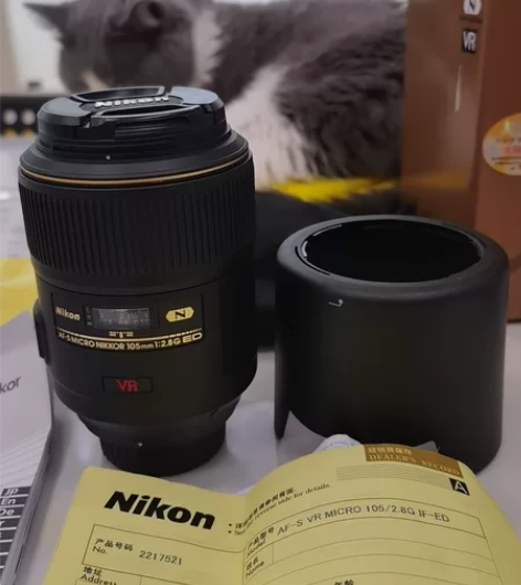 99新国行尼康105VR镜头，注册成功保修...