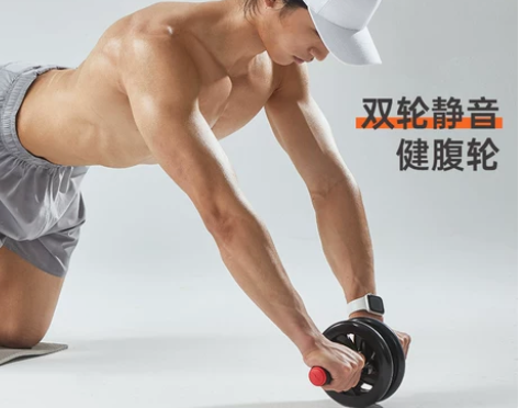 李宁健腹轮男健身器材初学女健身卷收腹肌滚轮...