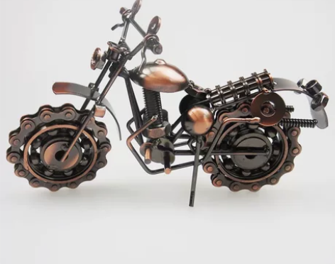 复古摩托车摆件,金属工艺品仿古家居装饰 感...