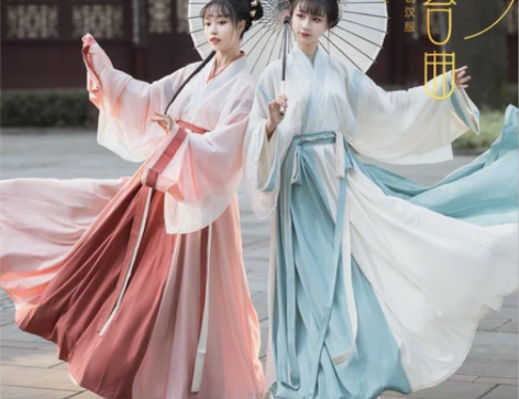 凤台曲原创汉服青衫红颜晋制交领三件套齐腰一...