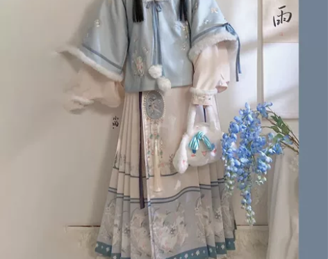 仙楚姬原创汉服【蘑菇兔】明制比甲马面裙立领...
