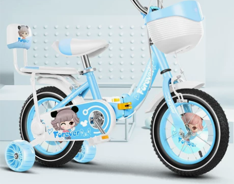 14寸永久儿童自行车 高配可折叠带辅助轮可...