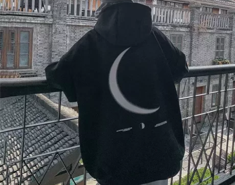 麂皮绒连帽卫衣男秋冬上衣潮流加绒加厚宽松休...