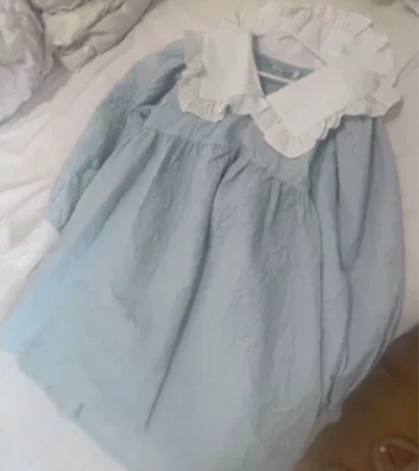 MSHI CLUB可爱宽松提花娃娃裙子女春...