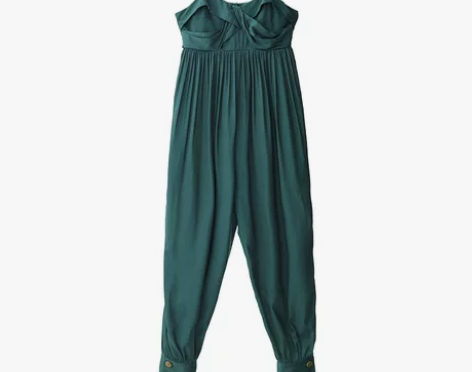 花妖原创复古抹胸吊带连体裤高腰显瘦性感九分...