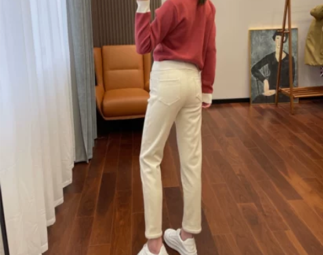 爆显瘦 奥利绒一条过冬奶茶色加绒加厚女秋冬...