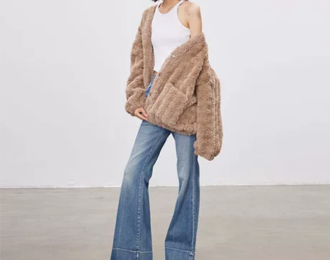 CHILLILY喇叭裤高腰显瘦阔腿裤宽松美...