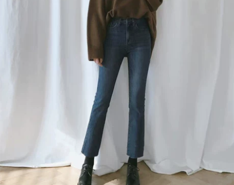 高腰九分宽松直筒牛仔裤女夏季2022新款微...