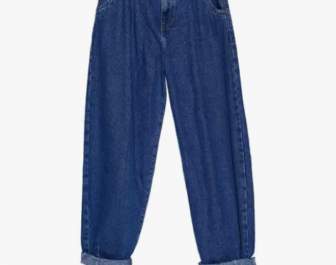 ZARA女装 高腰宽松牛仔裤 34/26