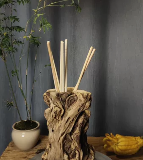 石榴木根艺笔筒，花瓶，书房摆件，禅茶用品，...