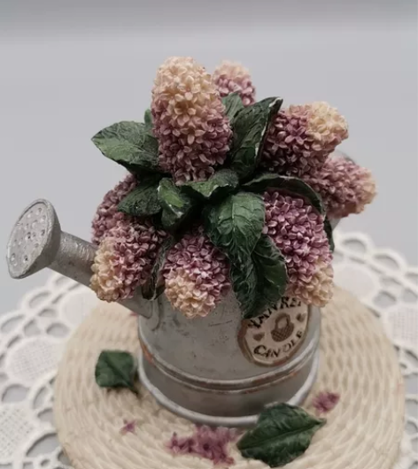 老货树脂花朵花卉花篮摆件，做工精致！底部最...