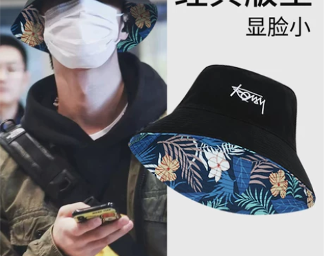 LEEraske大头围渔夫帽子男士春秋大帽...