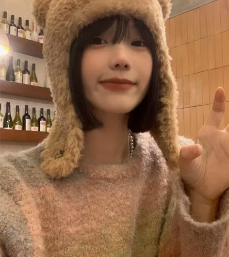 可爱小熊耳朵帽子女秋冬季韩版网红新款保暖毛...