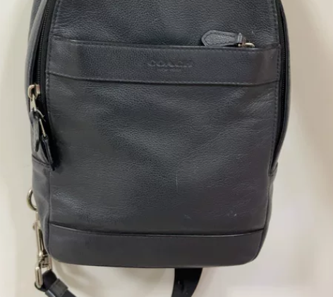 蔻驰Coach正品胸包男,深蓝色,专柜买的...