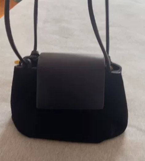 全新！磨砂皮单肩斜挎包，皮质特别软，黑色大...