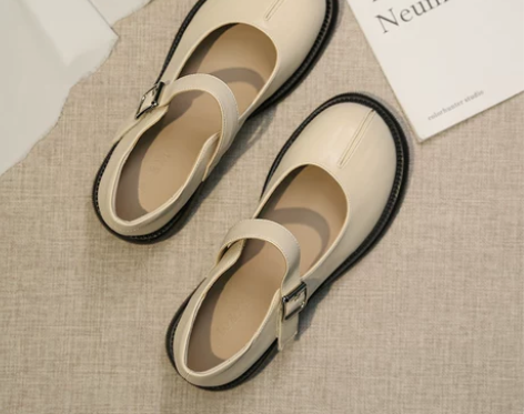 乐福鞋女夏季浅口2022百搭厚底jk单鞋小...